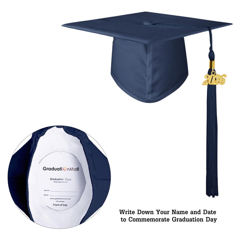 GraduationMall Matte Kindergarten & Preschool Graduation Cap for Kids with 2026 Tassel Navy - Image 3